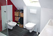 Toilette, Bidet, Waschtisch, Dachschräge